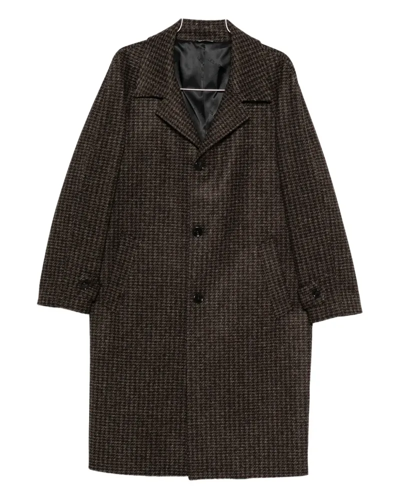 Les Hommes houndstooth coat - Braun Braun