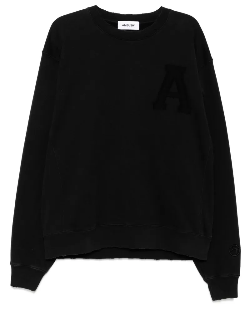 AMBUSH Sweatshirt im Distressed-Look - Schwarz Schwarz