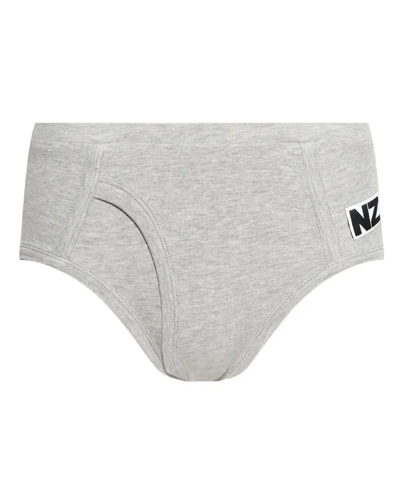 Natasha Zinko Slip mit Logo-Patch - Grau Grau