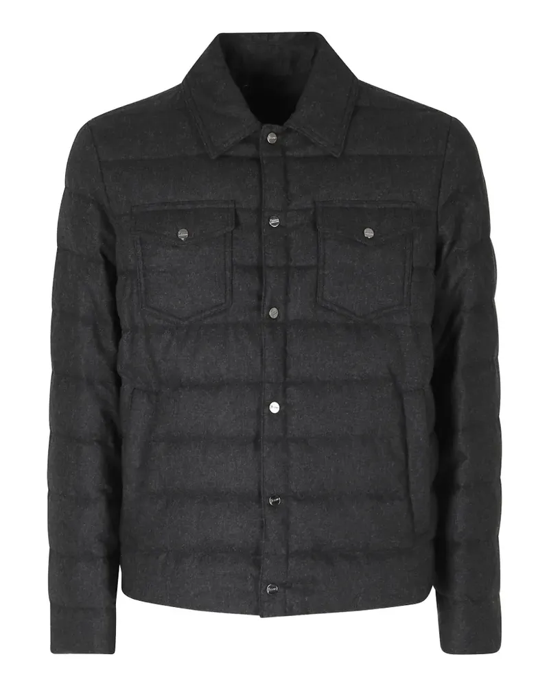 Herno Gesteppte La Camicia Jacke mit Knöpfen - Grau Grau