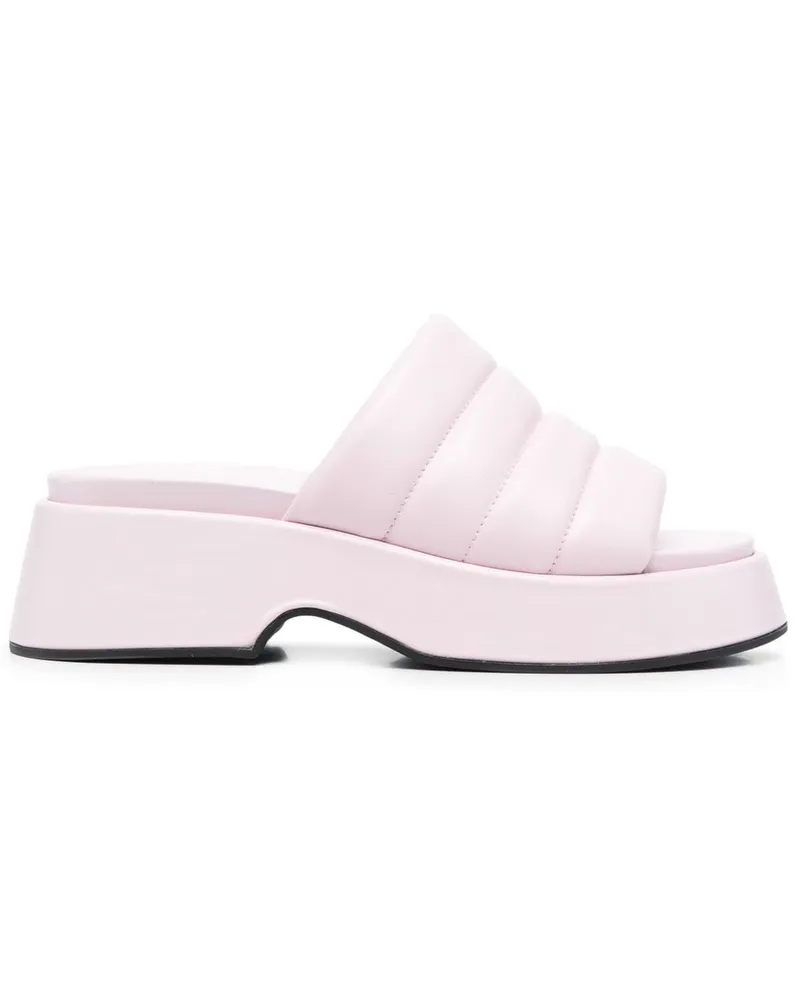 Ganni Mules mit Plateau - Rosa Rosa