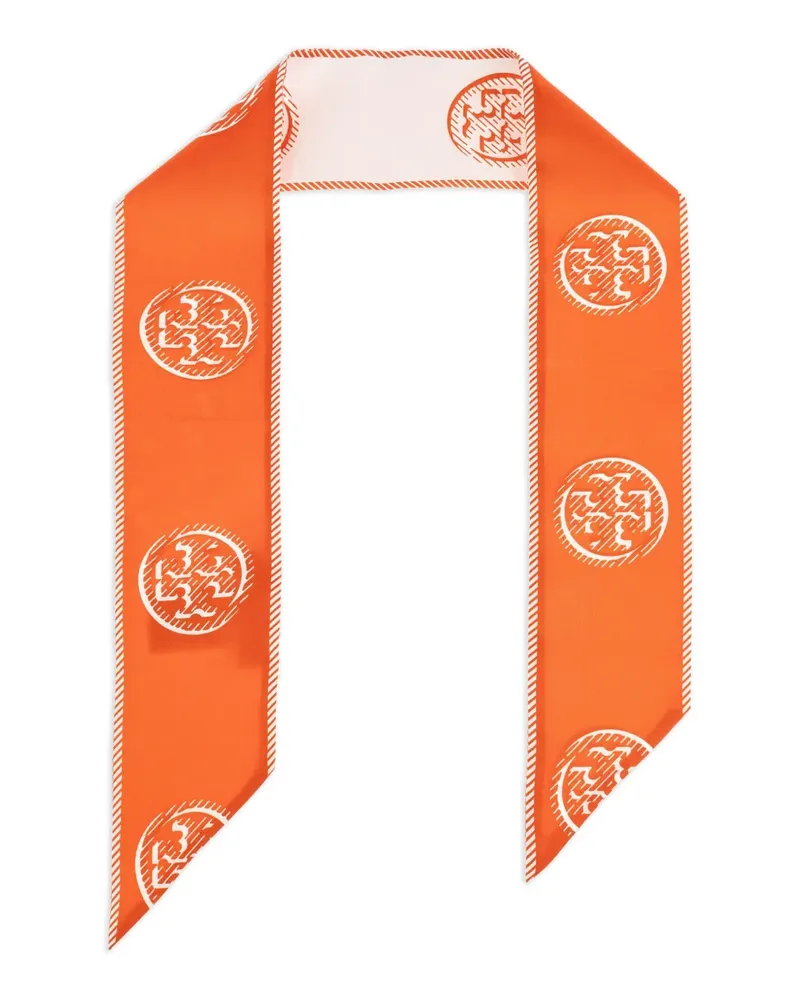 Tory Burch Seidenschal mit Print - Orange Orange