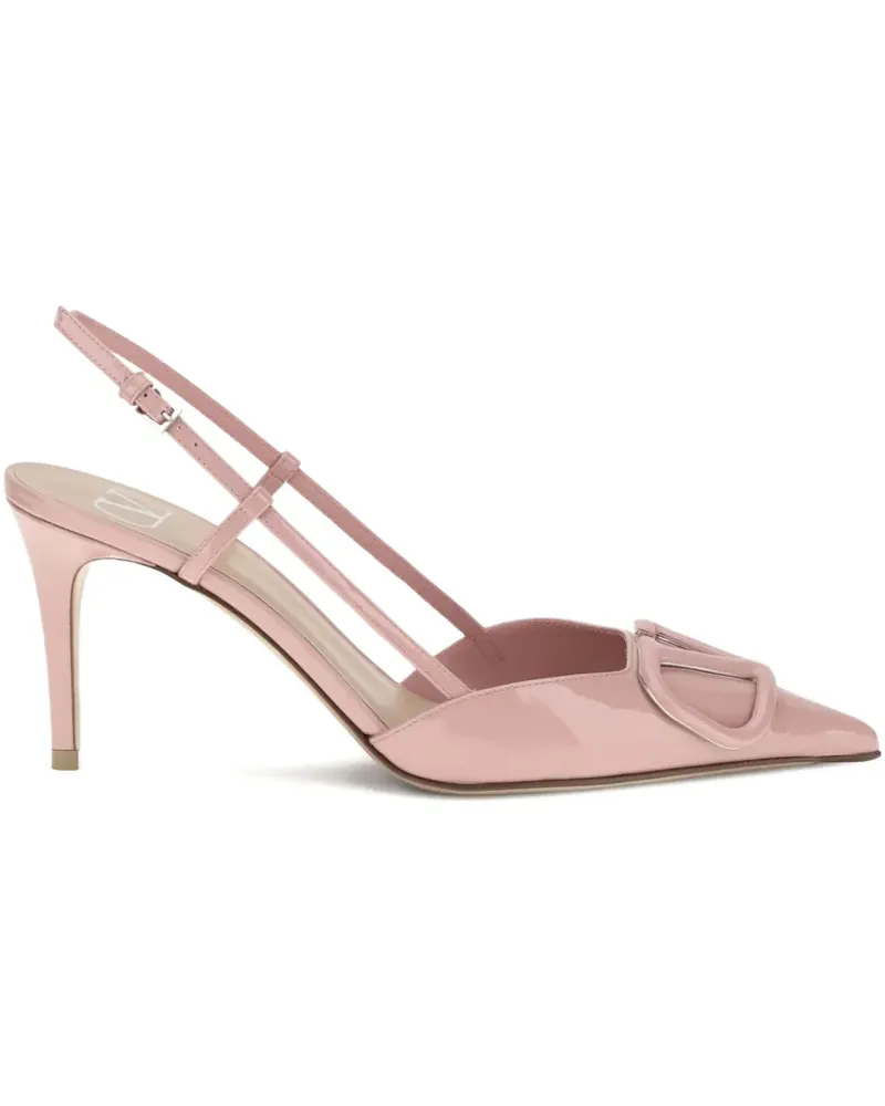 Valentino Garavani V-Logo Slingback-Pumps 80mm - Rosa Rosa