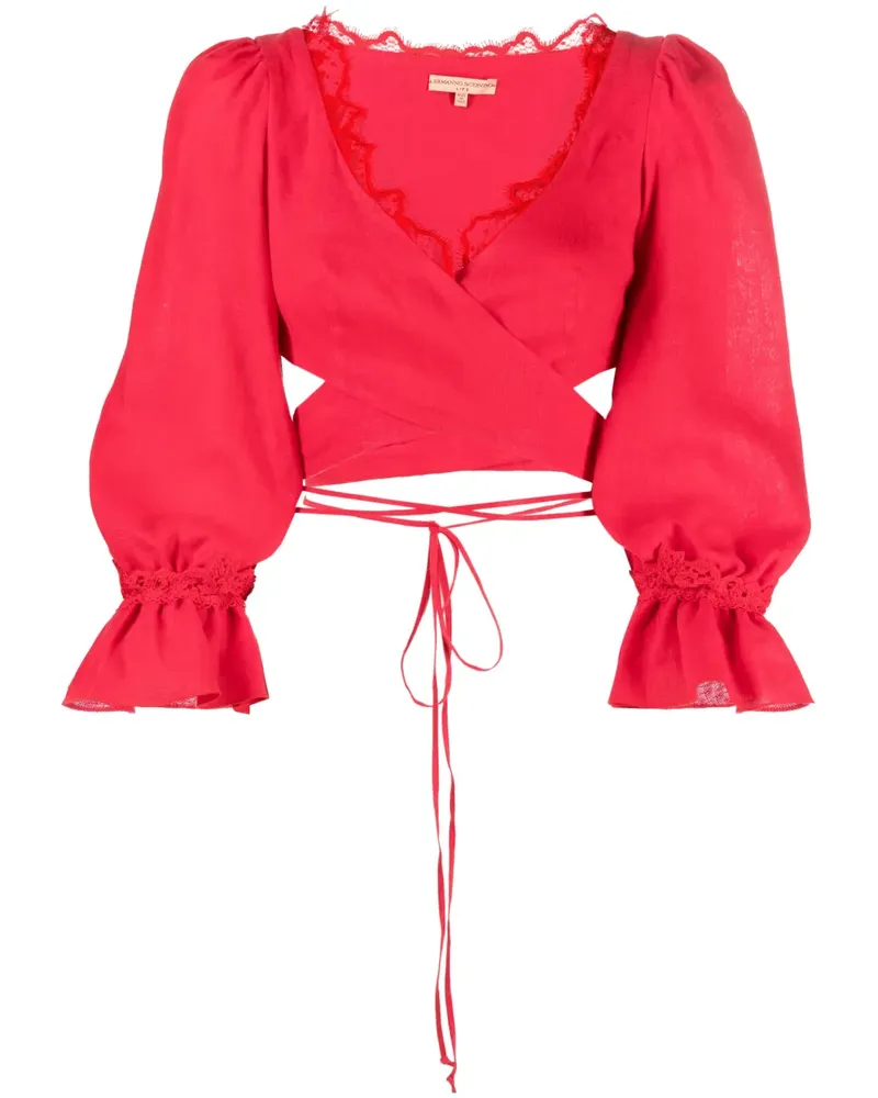 Ermanno Scervino Cropped-Top mit Spitze - Rot Rot