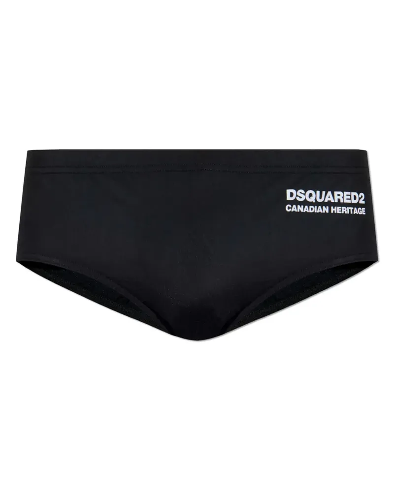 Dsquared2 Badehose mit Logo-Print - Schwarz Schwarz