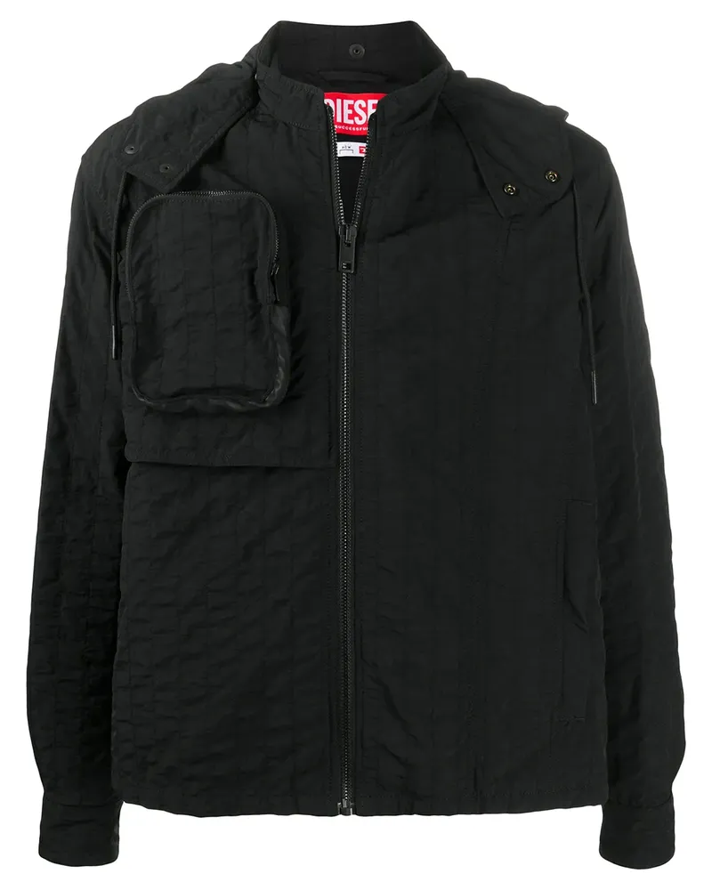 ACW* Kapuzenjacke mit lockerem Schnitt - Schwarz Schwarz