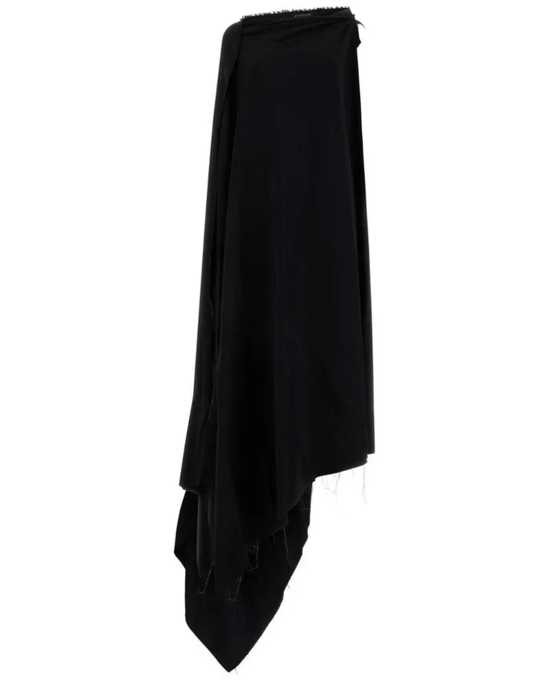 Balenciaga Drapiertes Kleid im asymmetrischen Look - Schwarz Schwarz