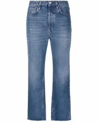 Totême cropped straight-leg jeans Blau