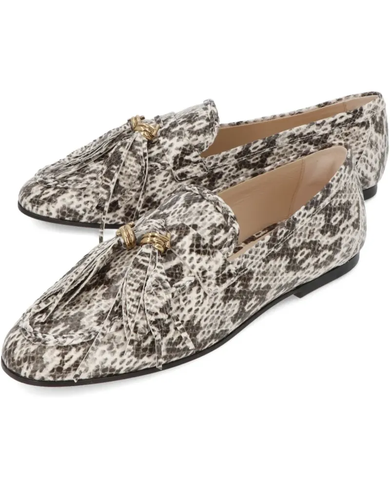 TOD'S Loafer aus Schlangenleder - Nude Nude