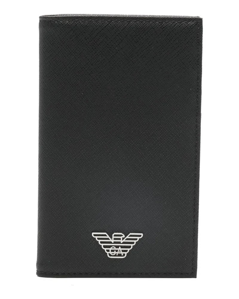 Emporio Armani logo-plaque card holder - Schwarz Schwarz