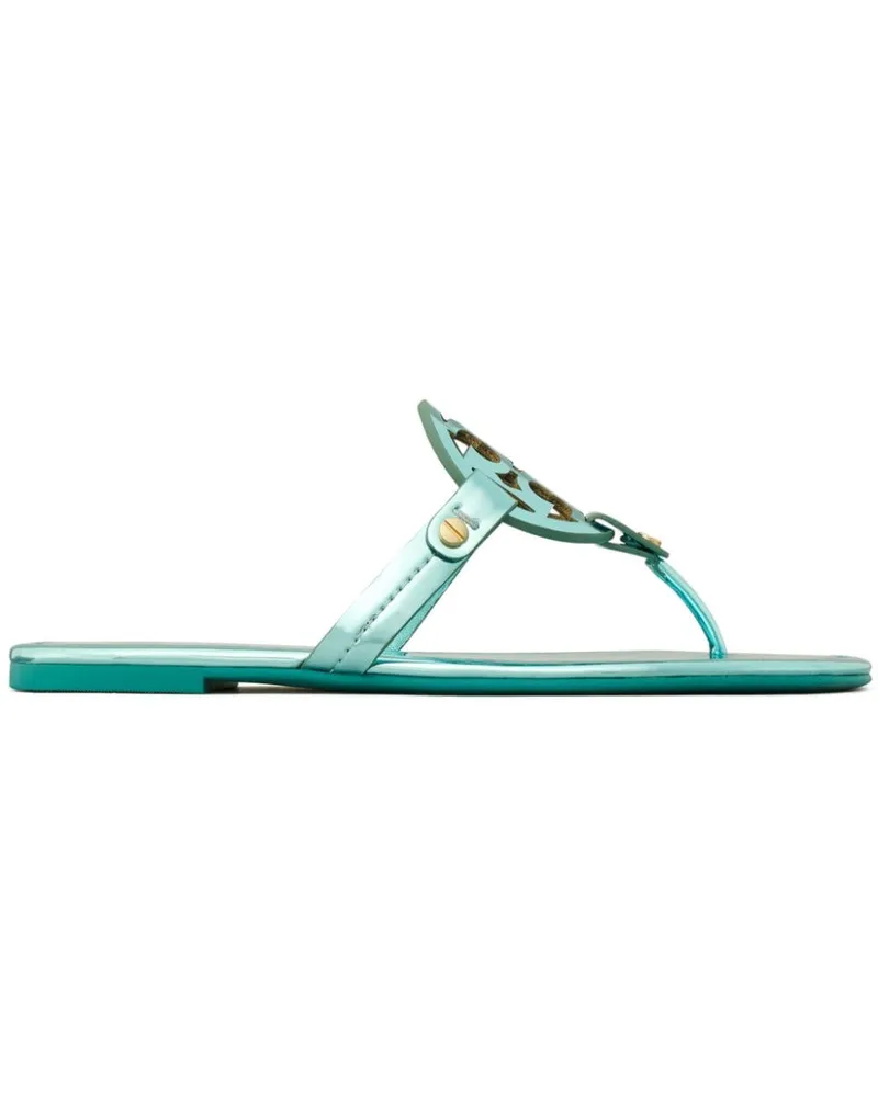 Tory Burch Miller Metallic-Pantoletten - Blau Blau