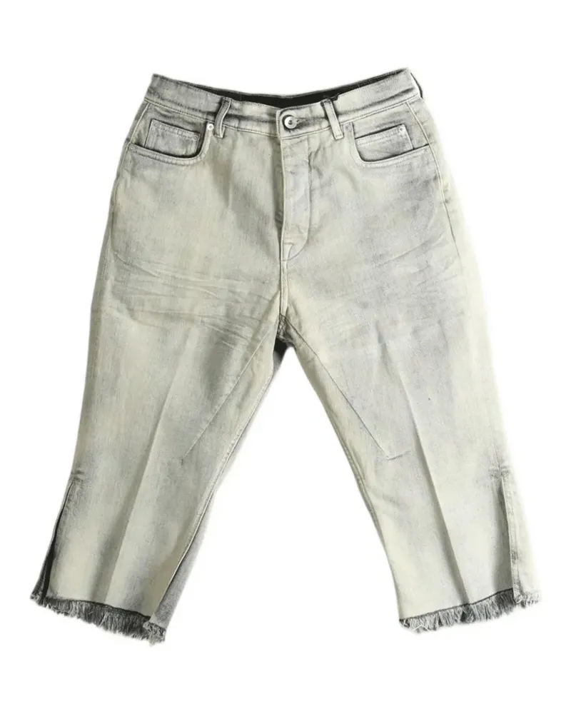 Rick Owens Bolan cropped frayed-hem jeans - Grau Grau