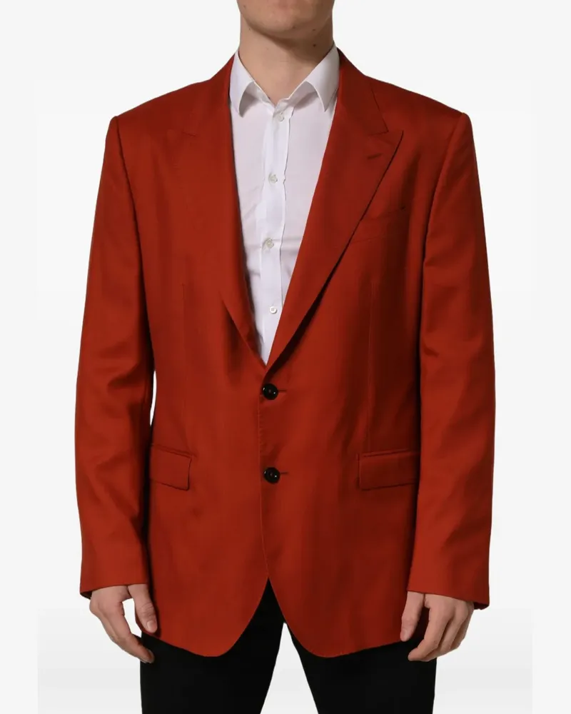 Dolce & Gabbana single-breasted cashmere jacket - Orange Orange