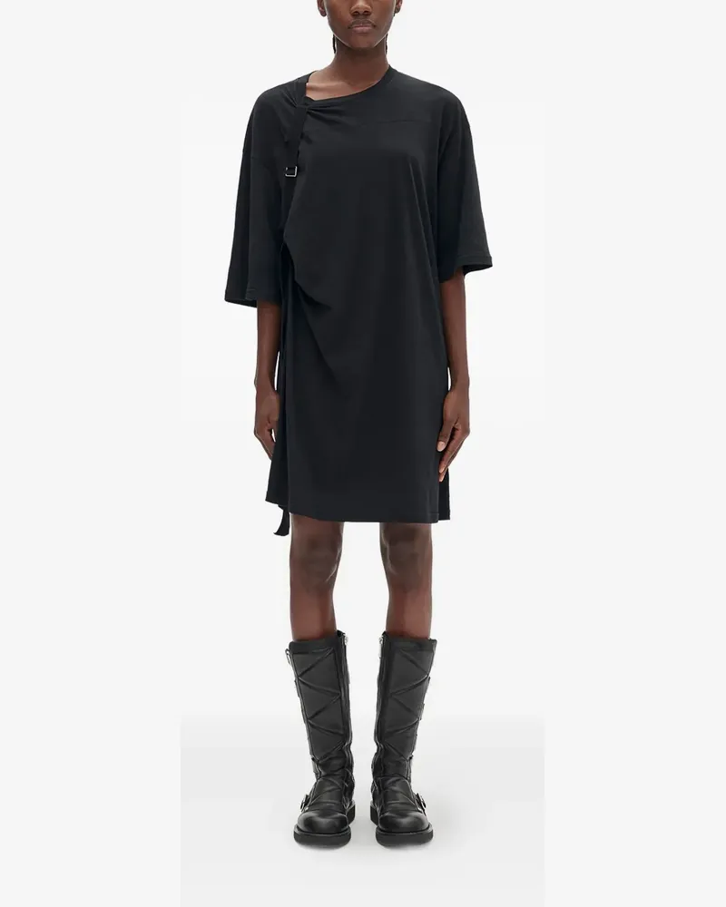 Ann Demeulemeester strap-detail brushed-jersey dress - Schwarz Schwarz