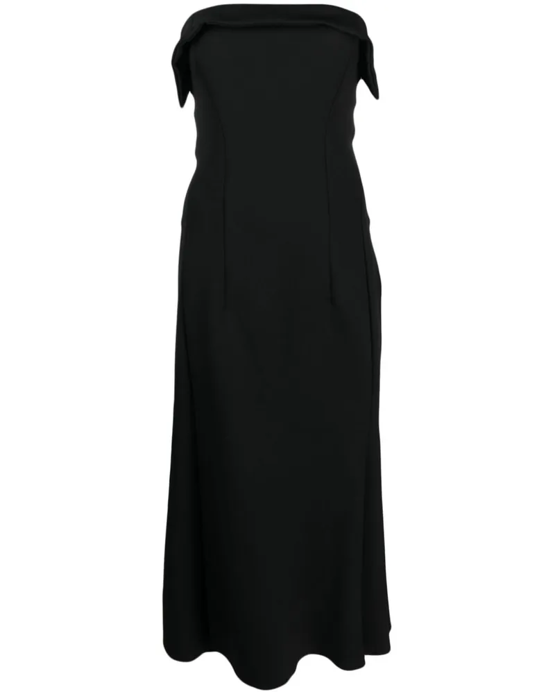Philosophy Di Lorenzo Serafini Schulterfreies Midikleid - Schwarz Schwarz