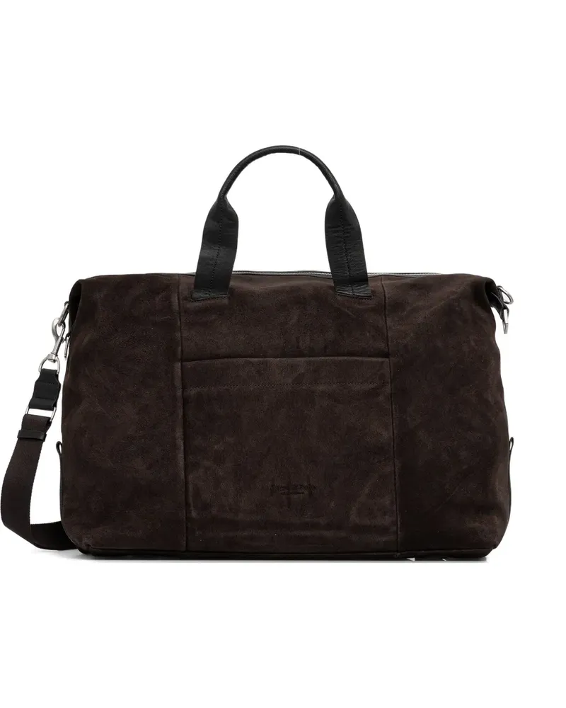 Marc O'Polo suede top-handle travel bag - Braun Braun