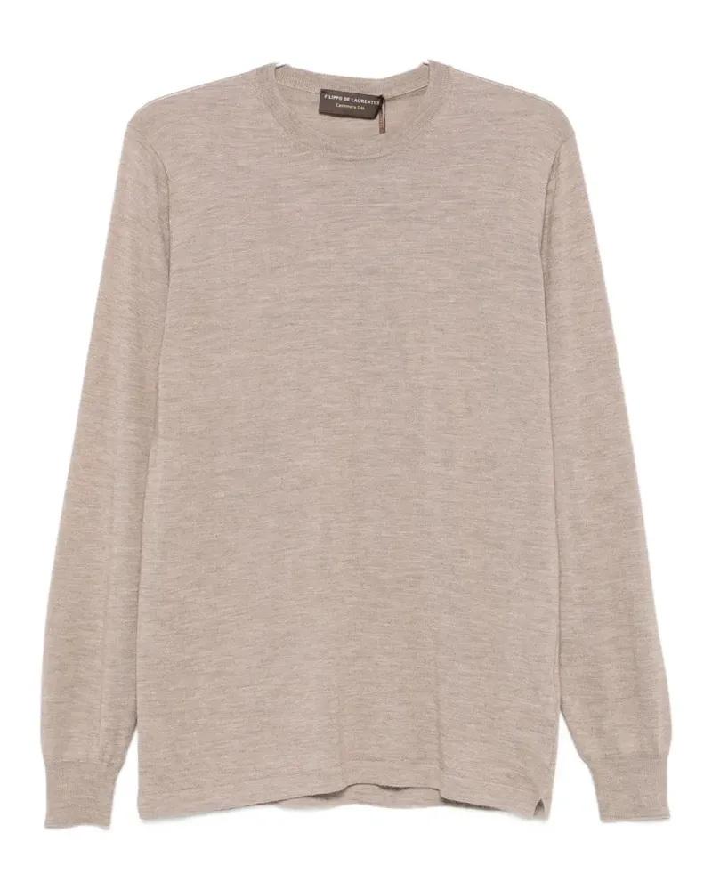 Filippo de Laurentiis Langarmshirt mit Rundhalsausschnitt - Nude Nude