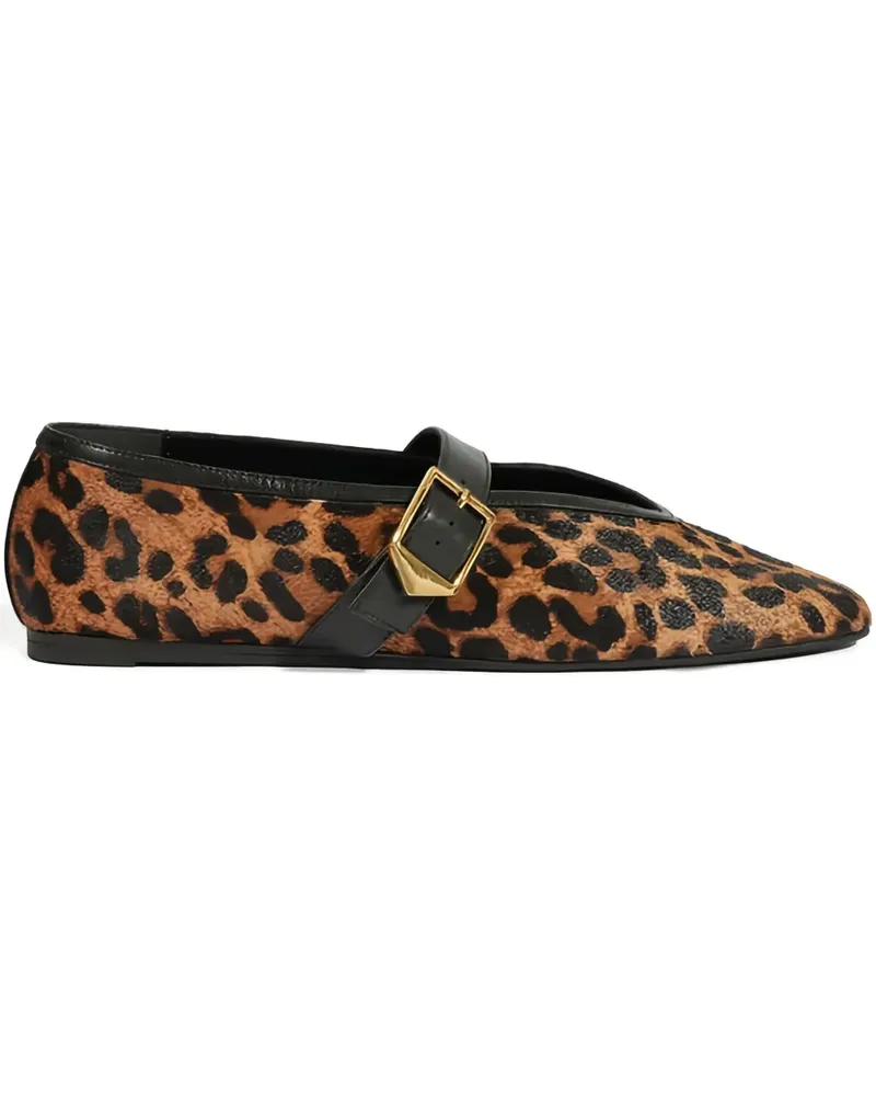 Schutz Ballerinas mit Leoparden-Print - Braun Braun