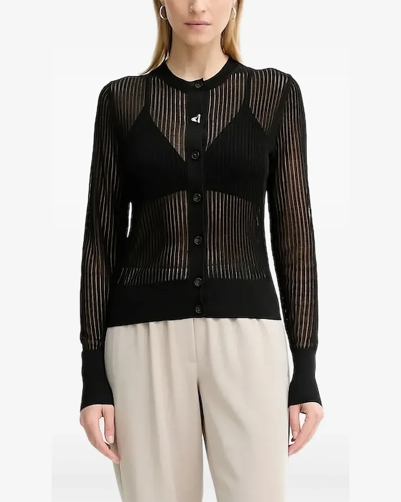 AERON Gerippter Constant Cardigan - Schwarz Schwarz