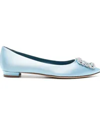 Manolo Blahnik Hangisi Ballerinas Blau