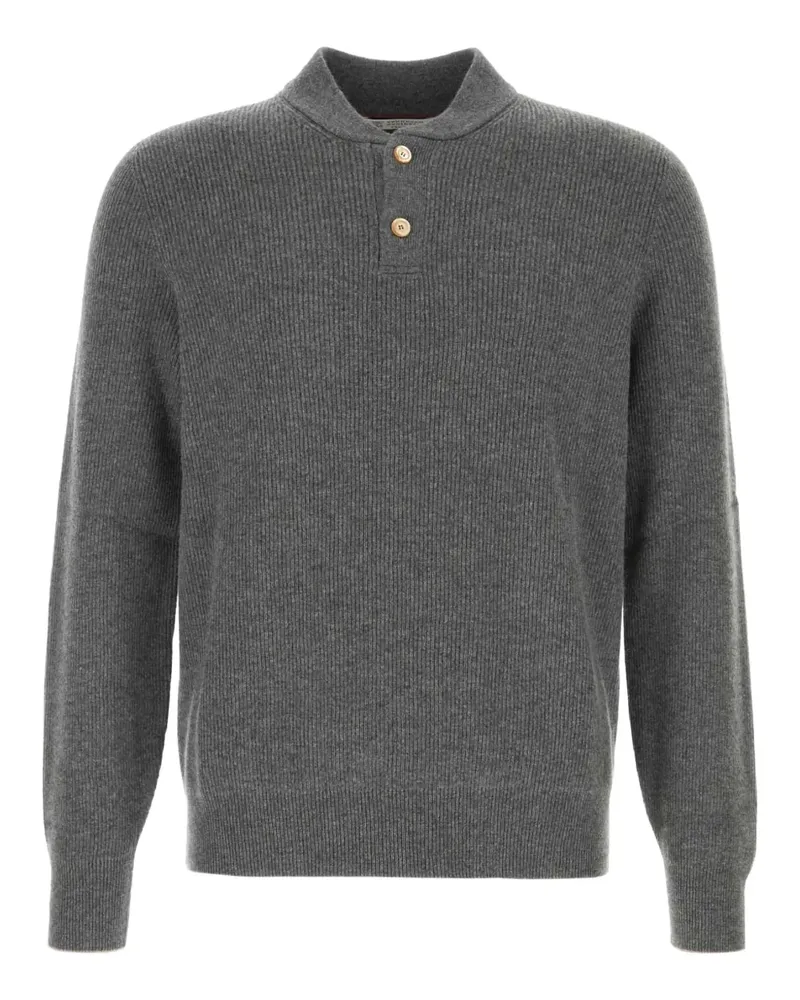 Brunello Cucinelli Geknöpfter Pullover - Grau Grau