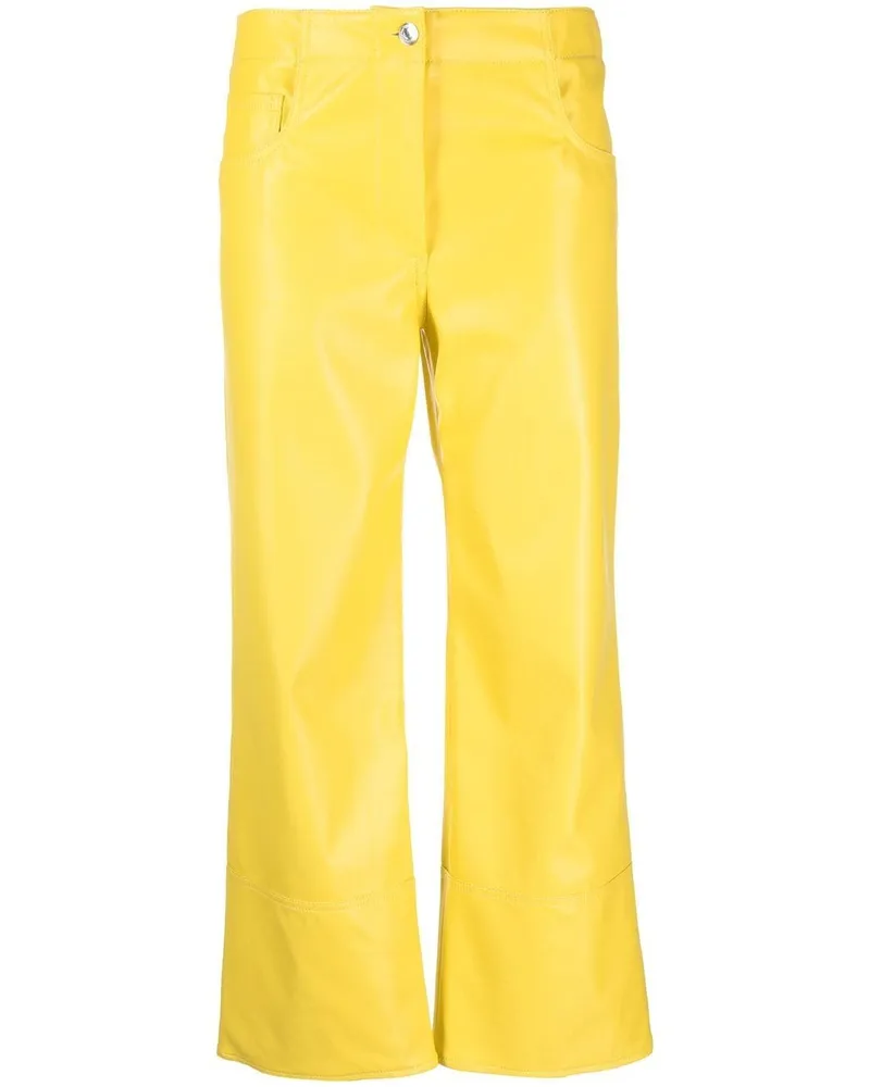 MSGM Cropped-Hose mit weitem Bein - Weiß Weiß