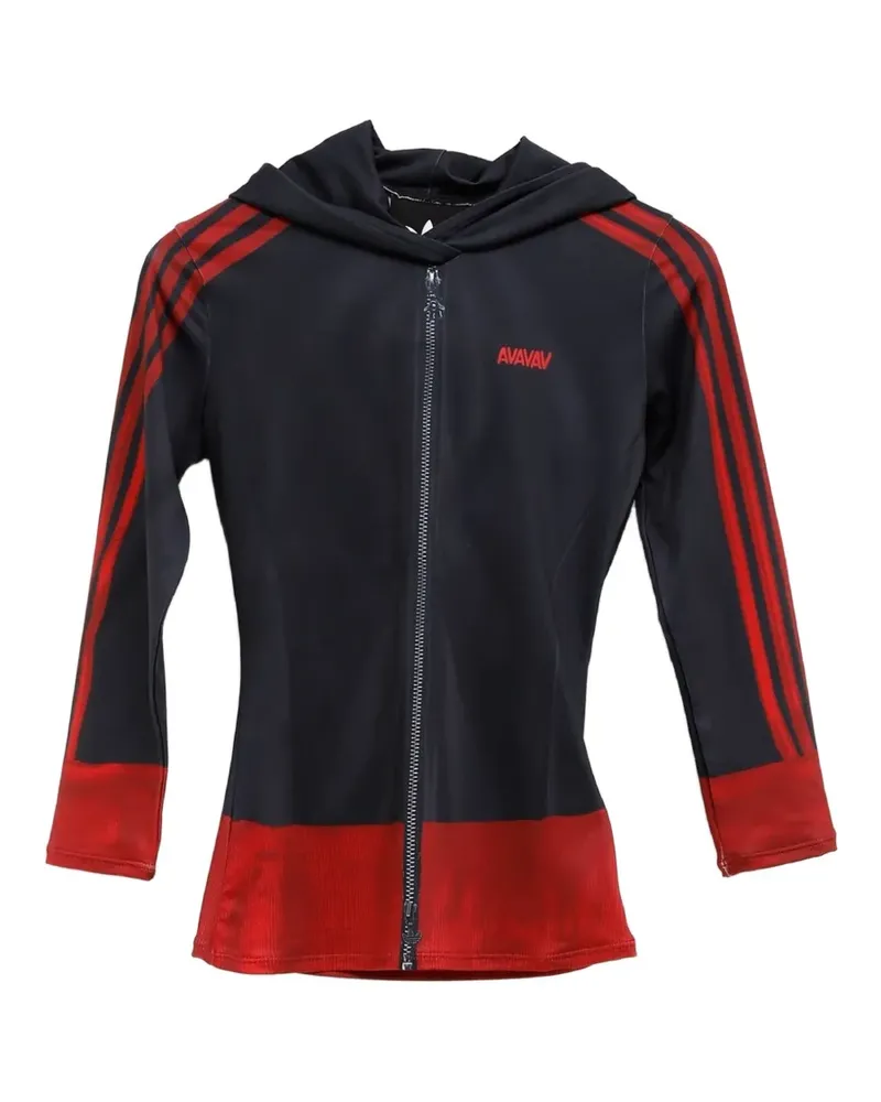 adidas x Avavav Kapuzenjacke mit Logo-Print - Blau Blau