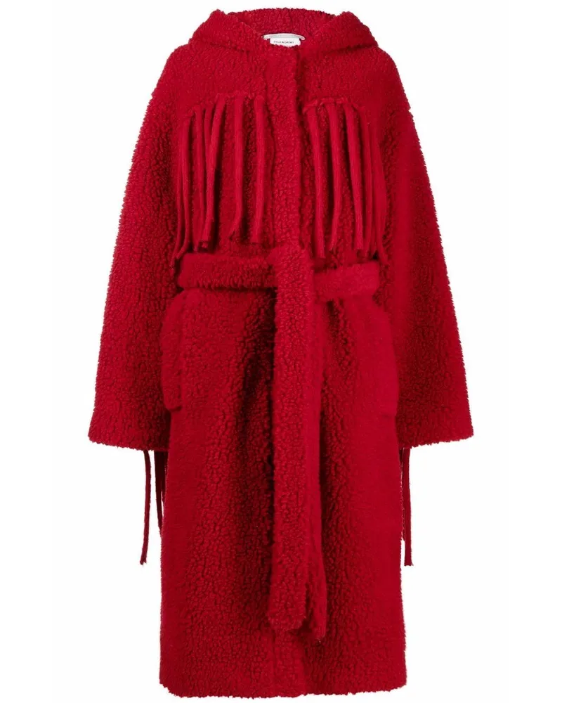 Stella McCartney Teddy-Mantel mit Fransen - Rot Rot