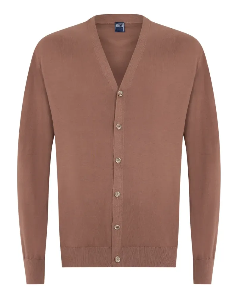 Fedeli V-neck cardigan - Braun Braun