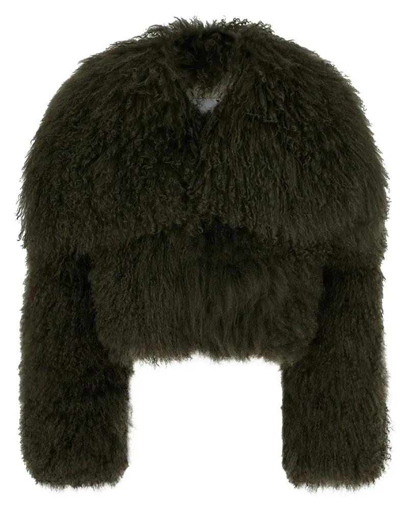 ATTICO Cropped-Jacke aus Shearling - Grün Grün