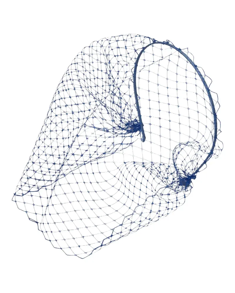 Jennifer Behr Voilette Stirnband aus Mesh - Blau Blau