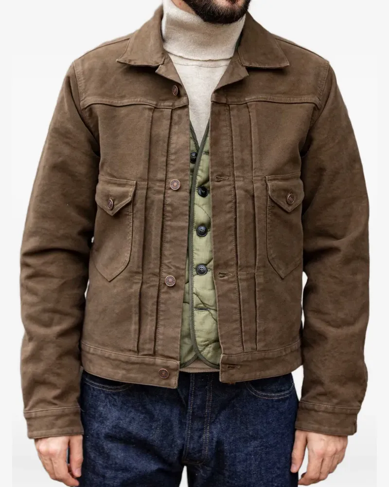 Fortela Ncyclet Moleskin cotton jacket - Braun Braun