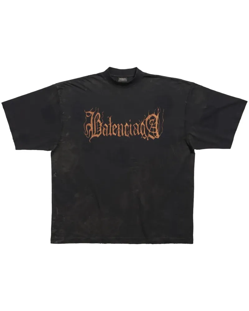 Balenciaga Heavy Metal T-Shirt - Schwarz Schwarz