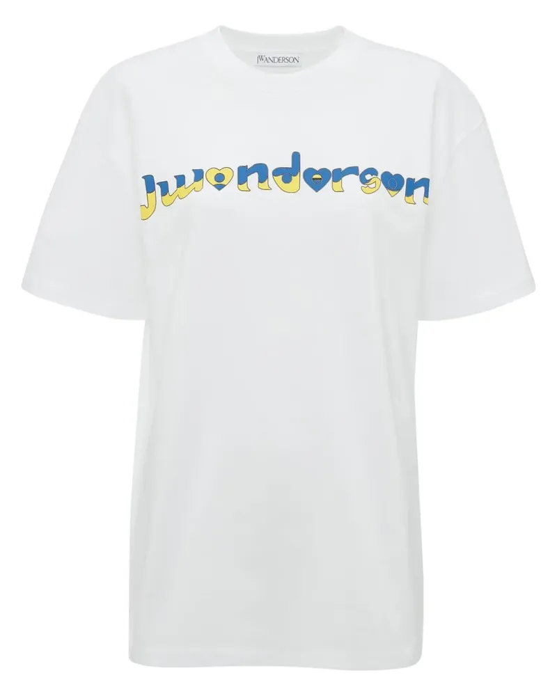 J.W.Anderson x Run Hany T-Shirt mit Logo-Print - Weiß Weiß