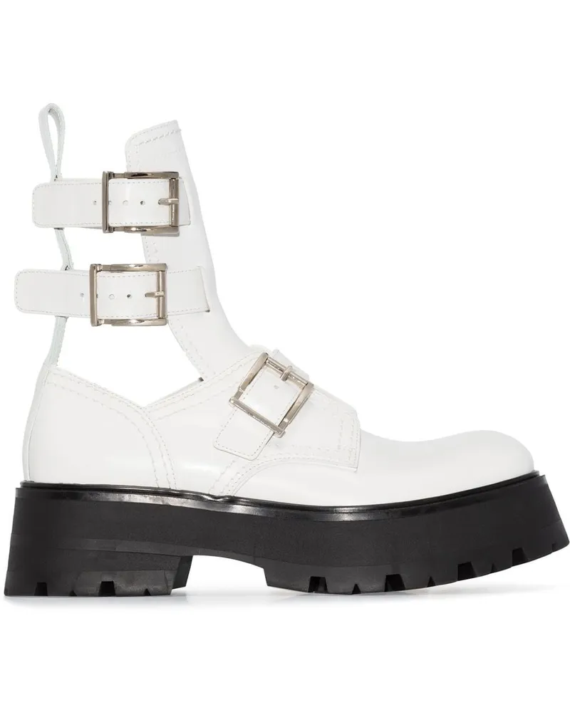 Alexander McQueen Stiefel mit Schnallen - Weiß Weiß