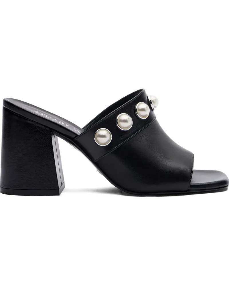 Stuart Weitzman 85mm Portia pearl-embellished sandals - Schwarz Schwarz