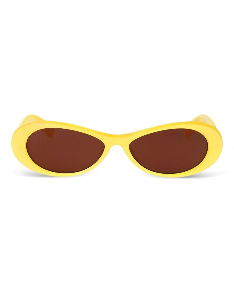 Jacquemus Sonnenbrille mit ovalem Gestell - Gelb Gelb