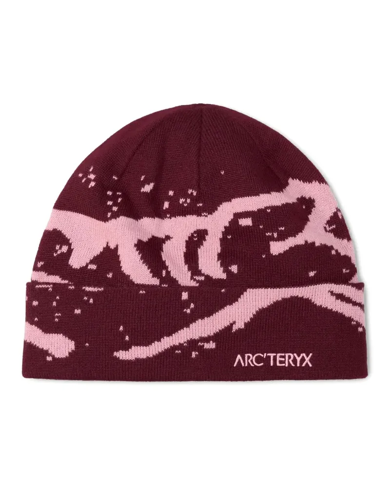 Arc'teryx Grotto patterned beanie hat Rot