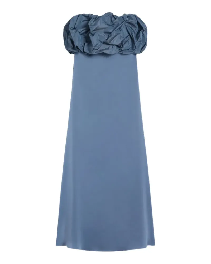 Max Mara strapless ruffled-bodice maxi dress - Blau Blau