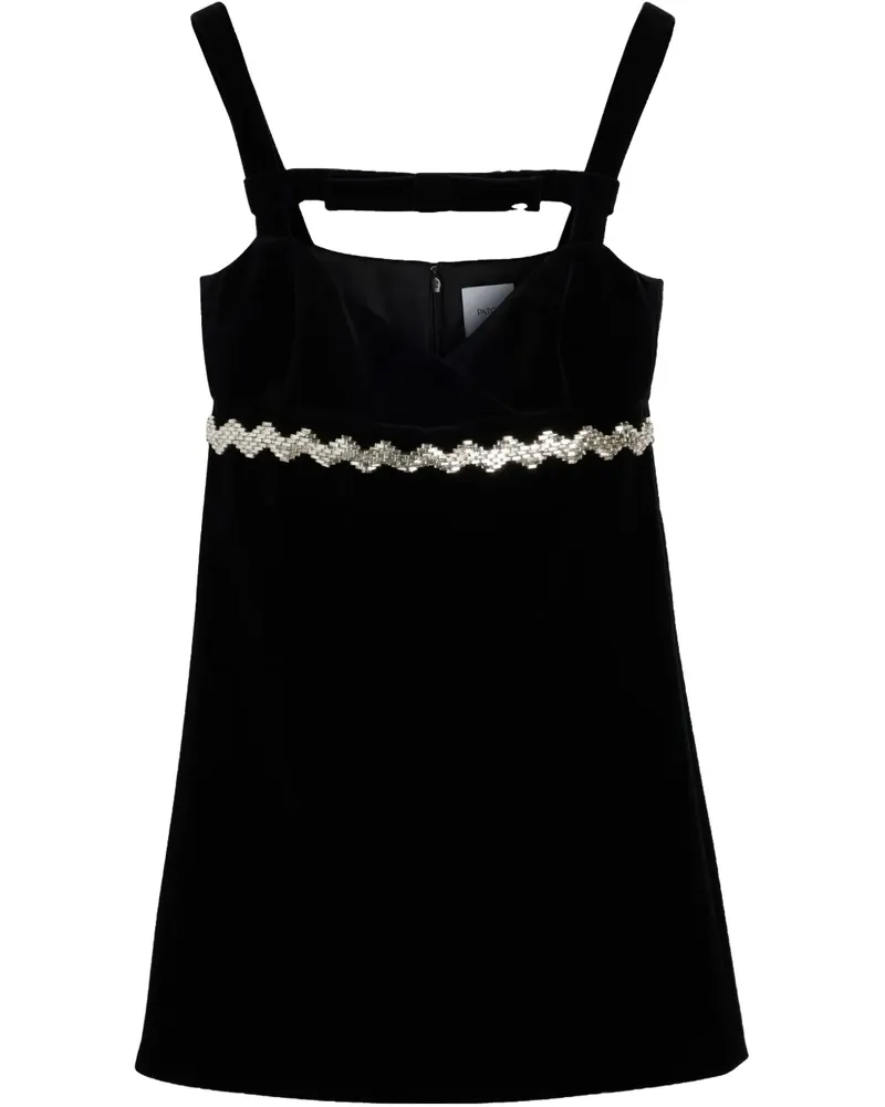 Patou Kleid mit Strass - Schwarz Schwarz