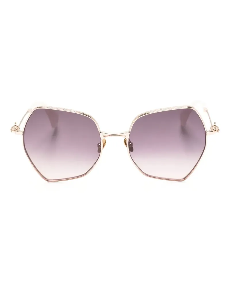 Vivienne Westwood Hardware Orb Sonnenbrille mit sechseckigem Gestell - Gold Gold