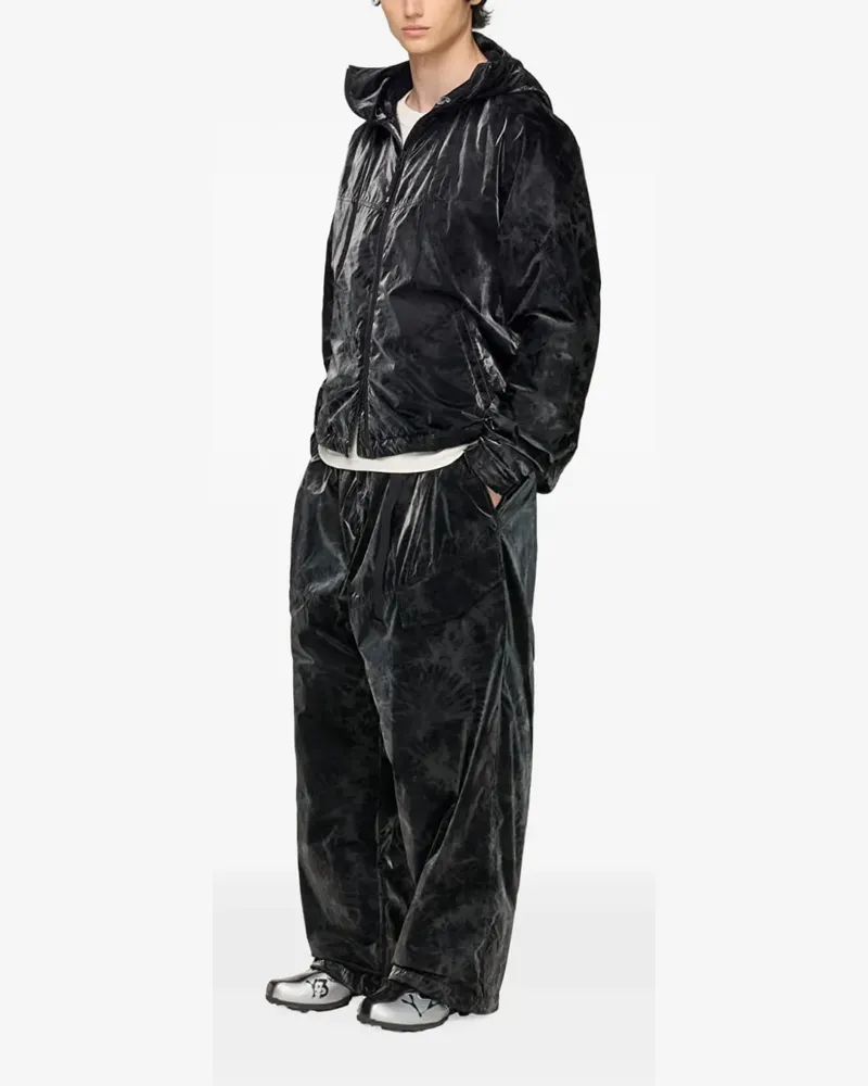 Y-3 marble-print windbreaker - Schwarz Schwarz