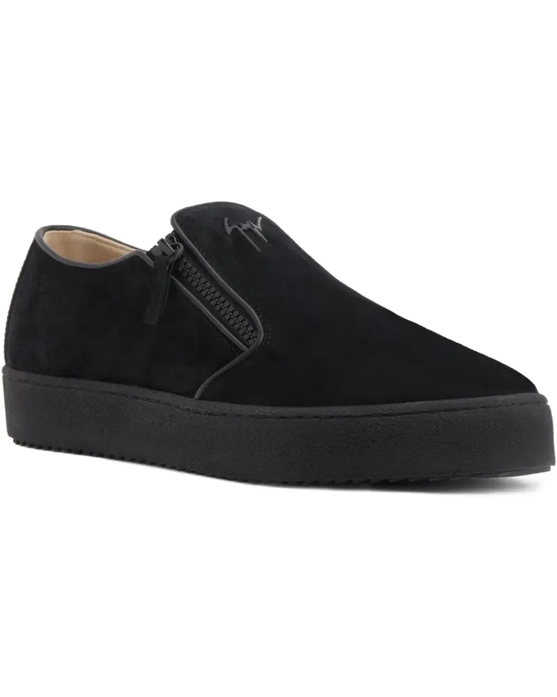 Giuseppe Zanotti Gz Mike Slip-On-Sneakers mit Reißverschlussdetail - Schwarz Schwarz