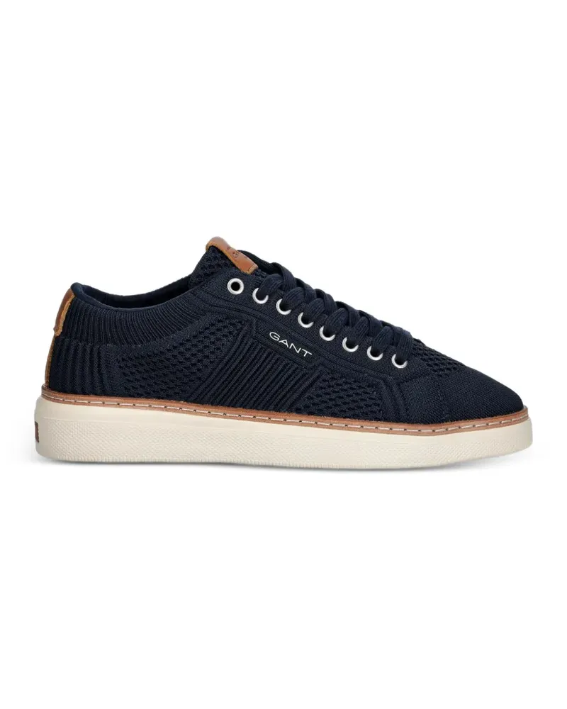 Gant Gestrickte Sneakers mit Logo-Print - Blau Blau