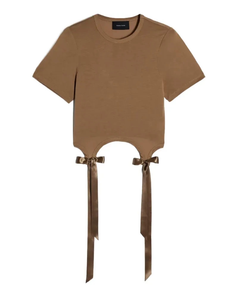Simone Rocha Bow Tail Easy T-Shirt - Braun Braun