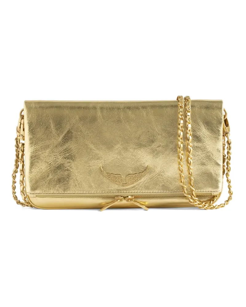 Zadig & Voltaire Schultertasche im Metallic-Look - Gold Gold