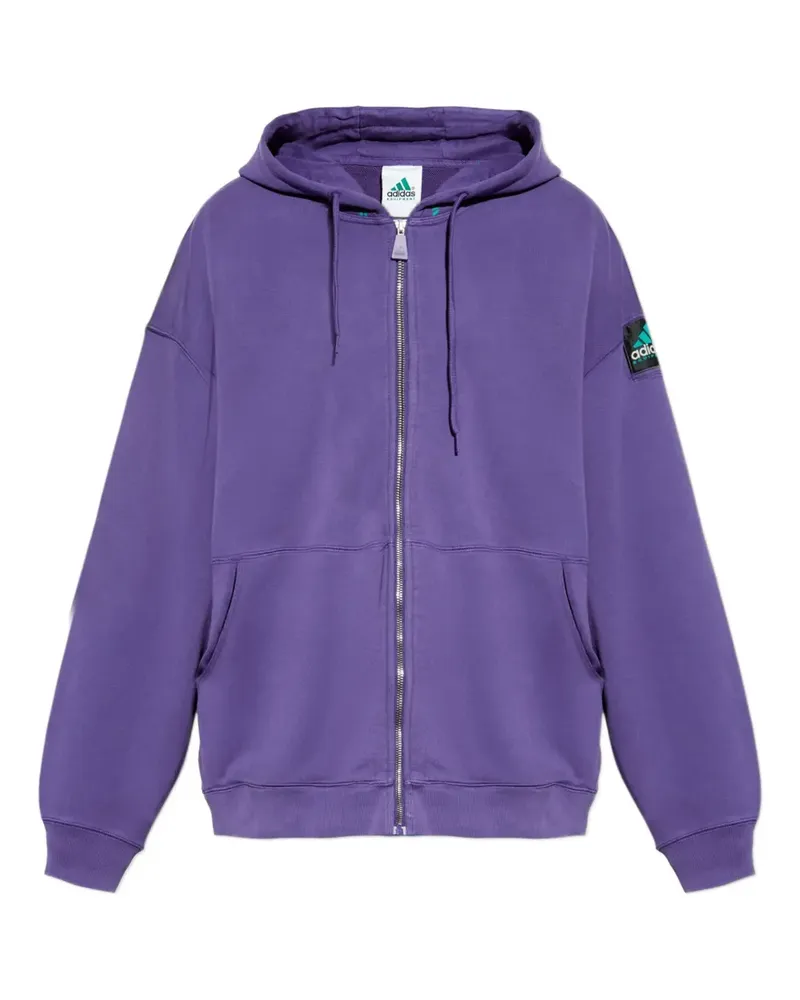 adidas Kapuzenjacke mit Logo-Patch - Violett Violett