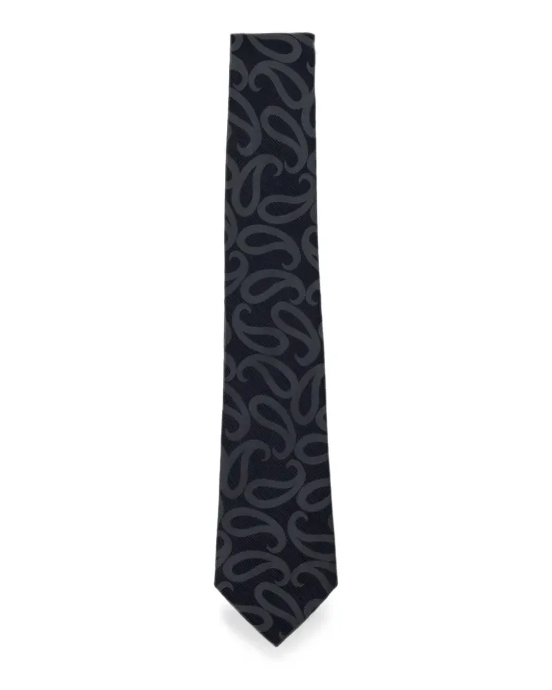 Giorgio Armani Krawatte aus Seide mit Paisley-Print - Blau Blau