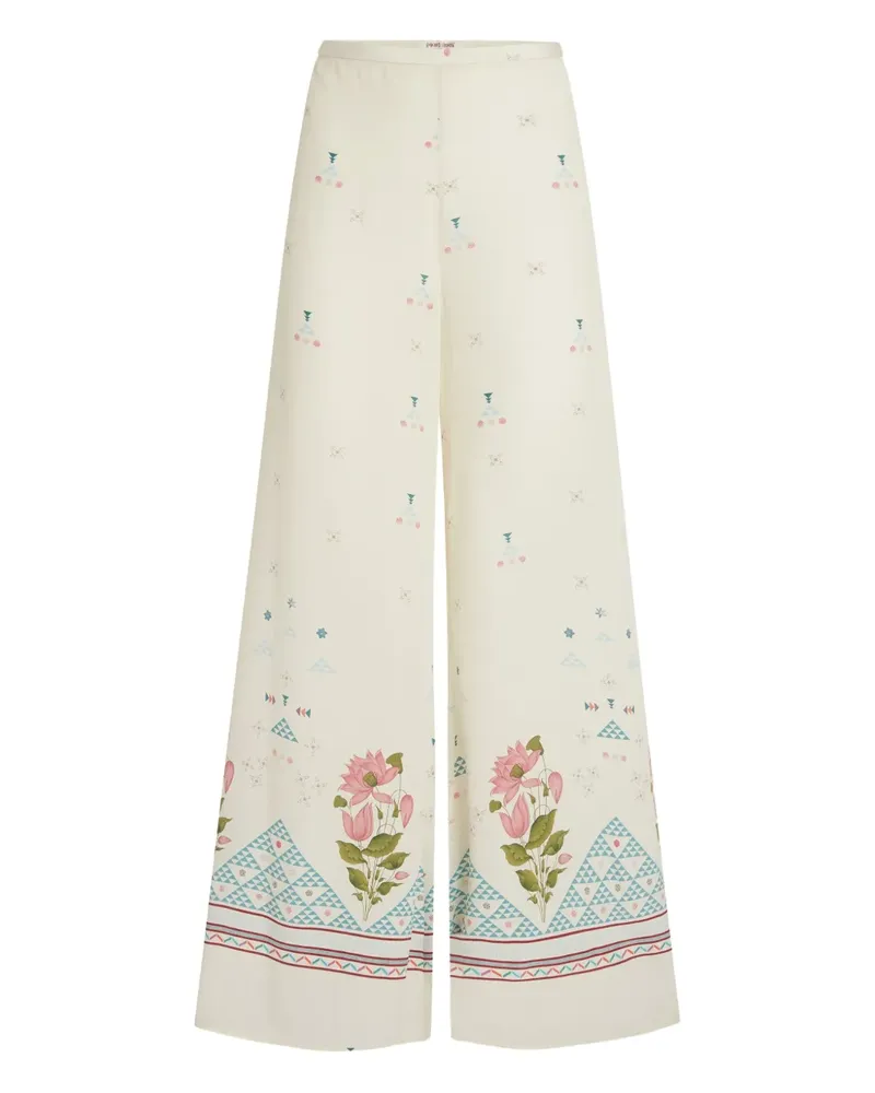 Emporio Sirenuse Hose mit Blumenmuster - Nude Nude