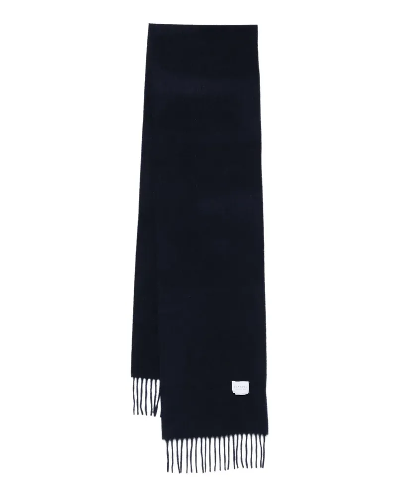 Sunspel Kaschmirschal mit Fransen - Blau Blau